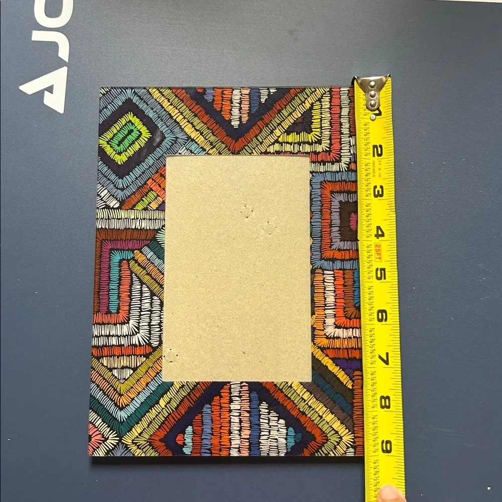Photo frame Colorful Geometric Patterned holds a 4x6 photo